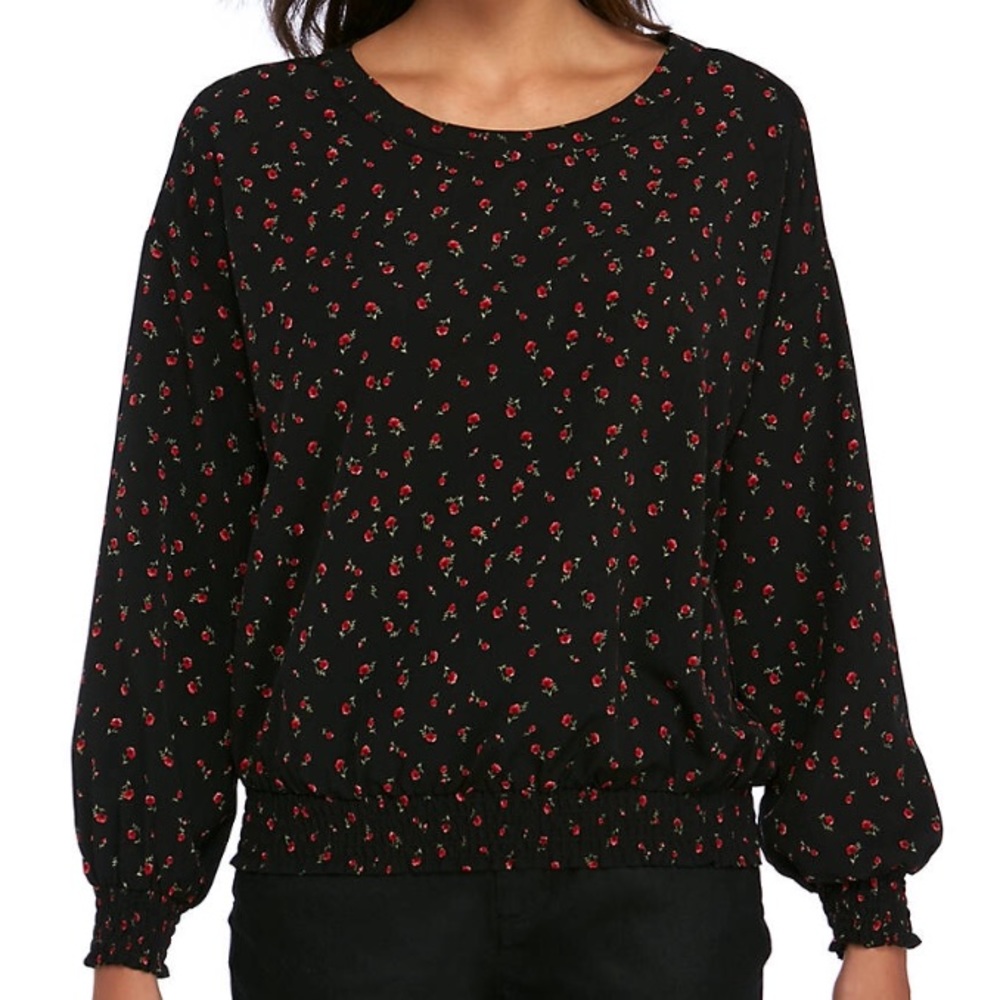 NWOT Kensie Floral Cinched Blouse